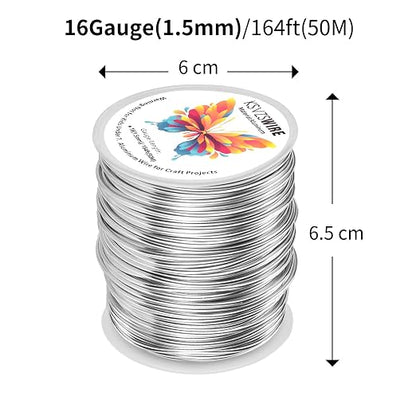 16 Gauge Aluminum Wire 164 Feet KSVZS Bendable Metal Wire - Image 3