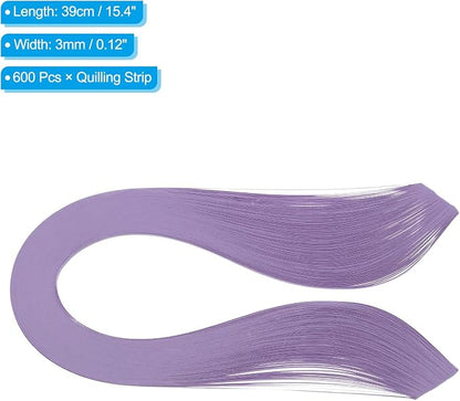 PATIKIL 600pcs Quilling Strips Paper 1/8" 39cm Origami Paper Quilling Strip - Image 2