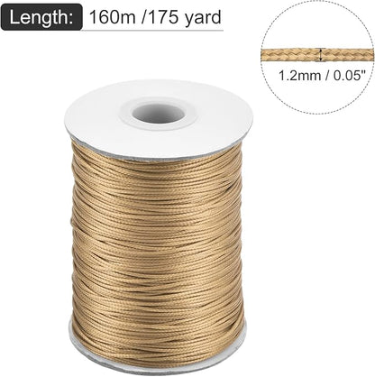 MECCANIXITY Waxed Cord 1.2mm Waxed Polyester Cord 175 Yard Wax String - Image 2