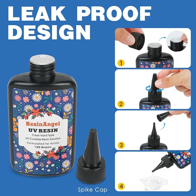 300g UV Resin kit, Crystal Clear Hard, Premixed UV Epoxica Resina Fast Curing - Image 5