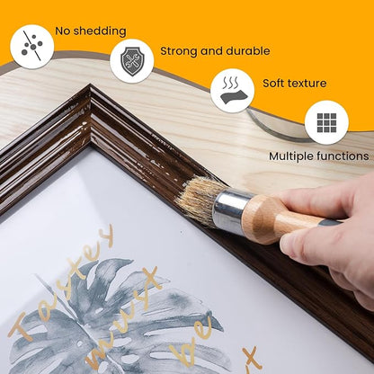 Chalk Paint Brush, 2 Pack Wax Brushes and Chalk Paint - Image 2