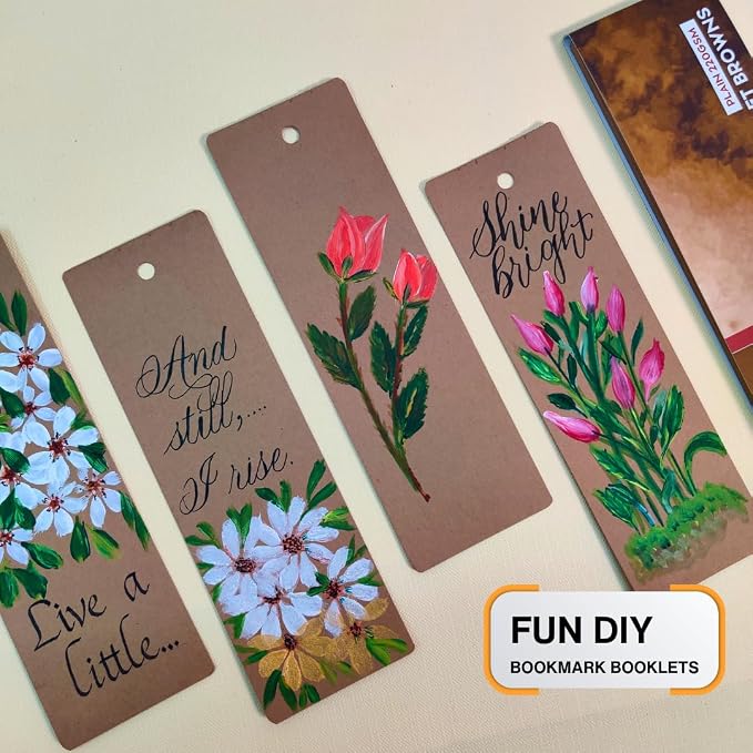 350 GSM DIY Premium Brown Kraft Bookmark Sketchpads - Image 5