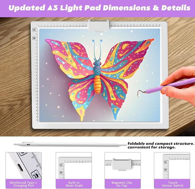 Wireless Rechargeable A3 Light Pad - Image 5