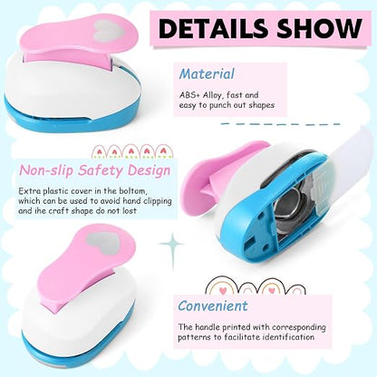 CHENGU 16 Pcs Craft Holes Punch Paper Punchers Scrapbook Punches - Image 3