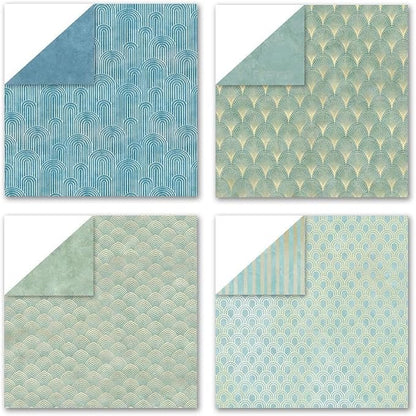 Boho Scrapbook Paper Vintage Flower Pattern Papers Pad 12×12, 24 Sheets - Image 5