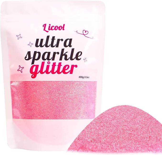 100g/3.5oz Pack Iridescent Rainbow Fine Glitter by LICOOL+GLITTER