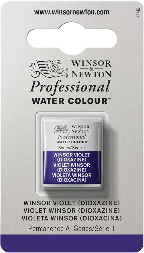 Winsor & Newton Professional Water Colour Paint, Half Pan, Winsor Violet by WinsorNewton