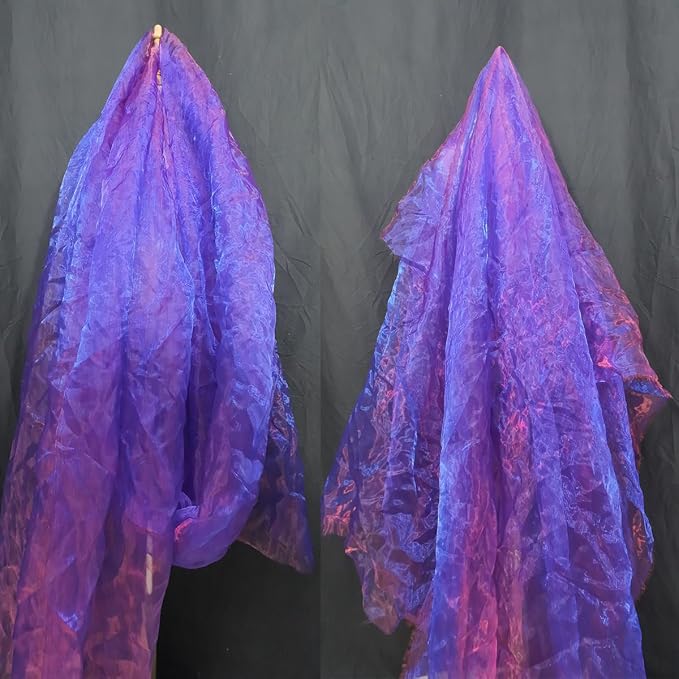 Two-Tone Iridescent Holographic Organza Fabric - Image 3