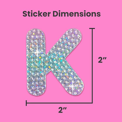 StickerBeans® Rhinestone Alphabet Letter Sticker K - Image 4