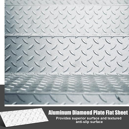 4pcs Diamond Plate Sheet Metal Heavy Duty Tread Aluminum Sheet Diamond Tread - Image 5