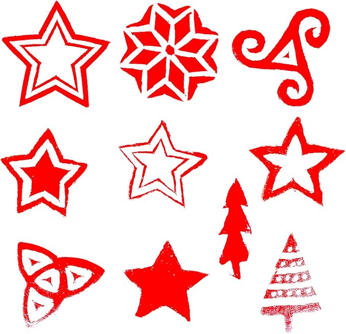 Royal Kraft Star Wooden Printing Stamps - Image 2