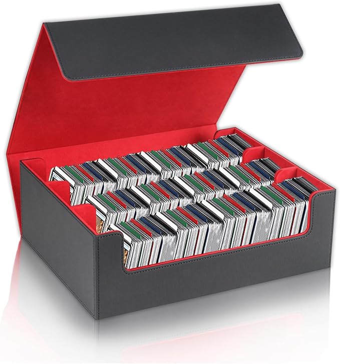 Card Storage Box for Trading Cards，2400+ Leather Magnetic Closure Commander by Unknown