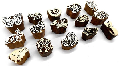 CraftsofIndia® Animals and Birds Wooden Blocks - Image 3