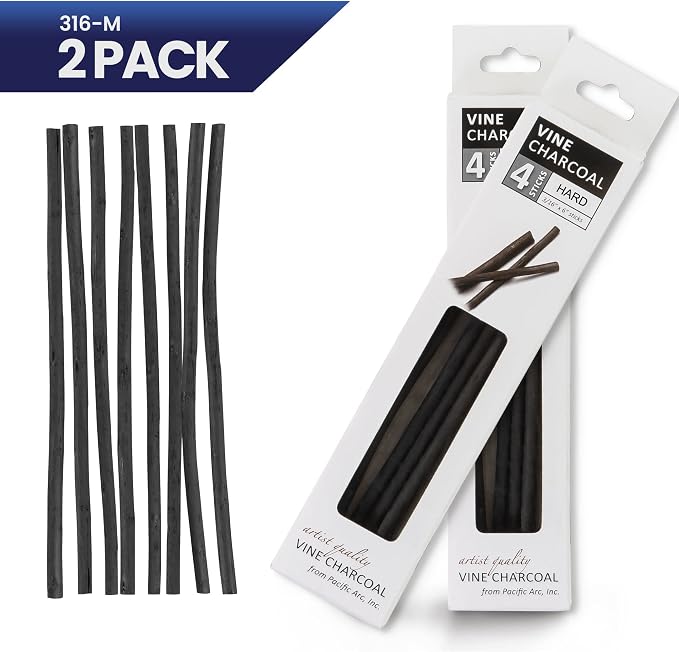 Pacific Arc 2 Pack Artist Vine Charcoal, and Fine Art … - Image 2