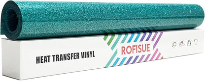 Agate Green Glitter HTV Heat Transfer Vinyl 12" x6FT Glitter Vinyl by Unknown