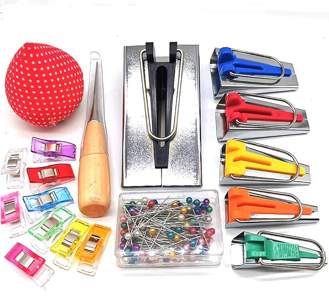 LNKA Fabric Bias Tape Maker Set of 19pcs Tools - Image 3