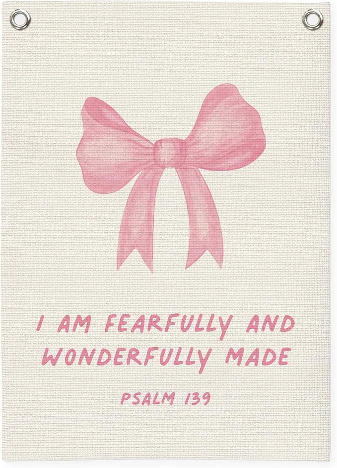 Bible Verses Wall Decor, Christian Wall Art I Am Fearfully And Wonderfully Made by Unknown