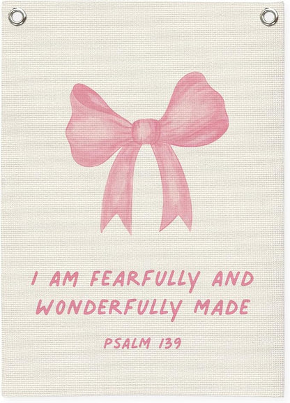 Bible Verses Wall Decor, Christian Wall Art I Am Fearfully And Wonderfully Made by Unknown