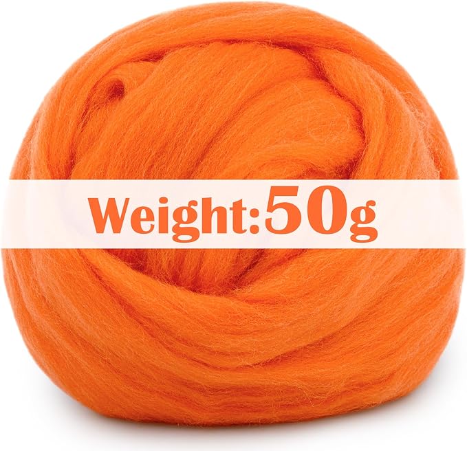 Mayboos Wool Roving Yarn, 1.76oz Colored Natural Wool Roving, Wool Felting - Image 2