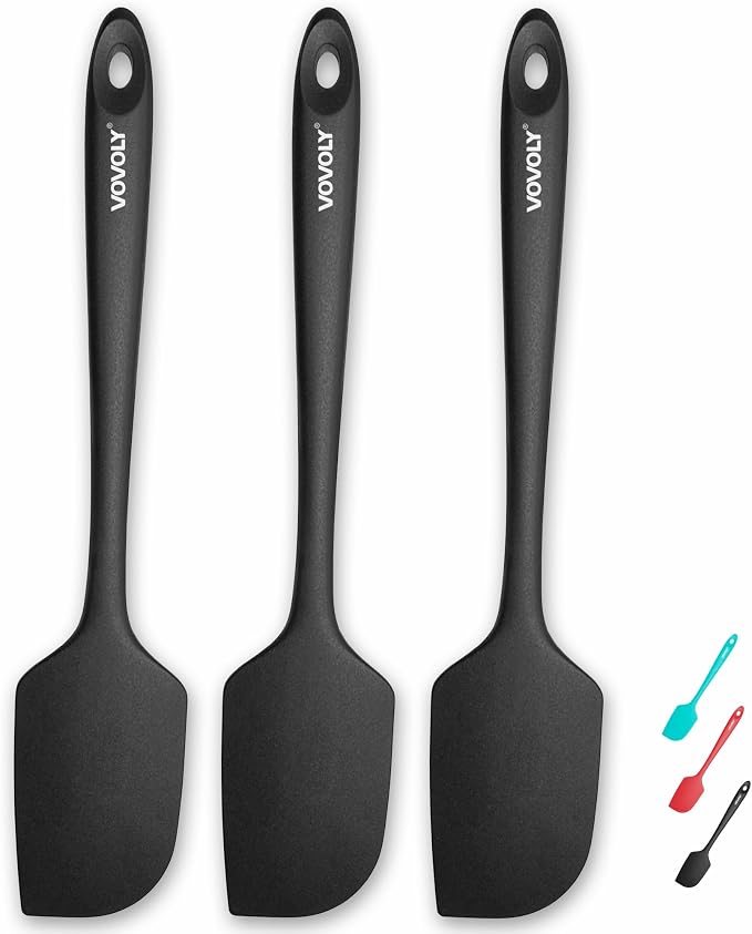 Silicone Spatula for Kitchen, 600°F Heat resistant Spatulas for Baking by VOVOLY