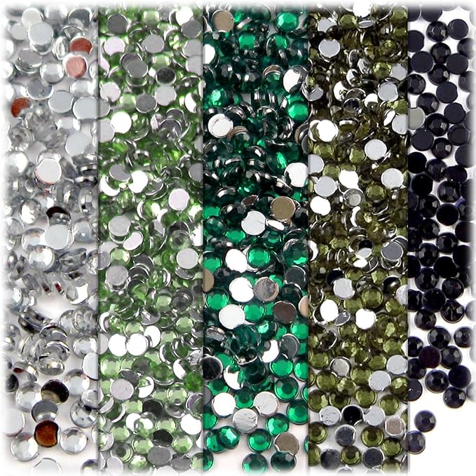 The Crafts Outlet 5-PK Set, Round 3mm Rhinestones - Image 4