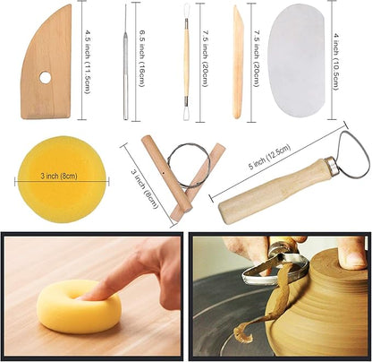 EuTengHao 61Pcs Ceramic Clay Tools Kit Pottery Tools Clay Sculpting Shapers - Image 3