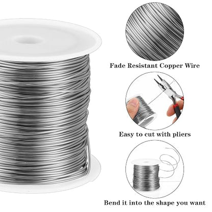 5 Rolls Jewelry Making Wire 18, 26 Gauge Copper Craft Wire Bendable Metal - Image 3
