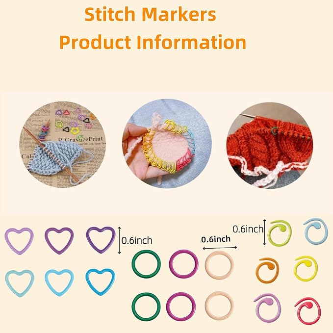 Round Shape Knitting Stitch Markers - Image 2