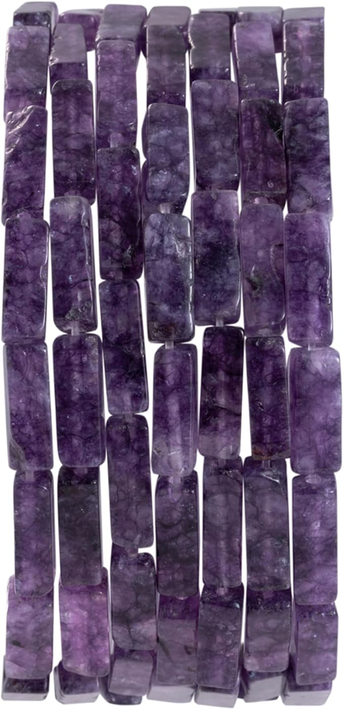 Natural Amethyst Rectangle Tube Beads 4x13mm 38cm/str Loose Semi Gemstone Stone by nusgnirps