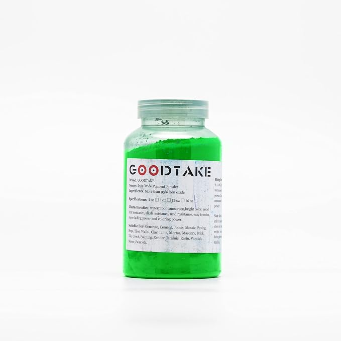 GOODTAKE Concrete Pigment, Grass Green Iron Oxide Pigment Powder, Concrete - Image 7