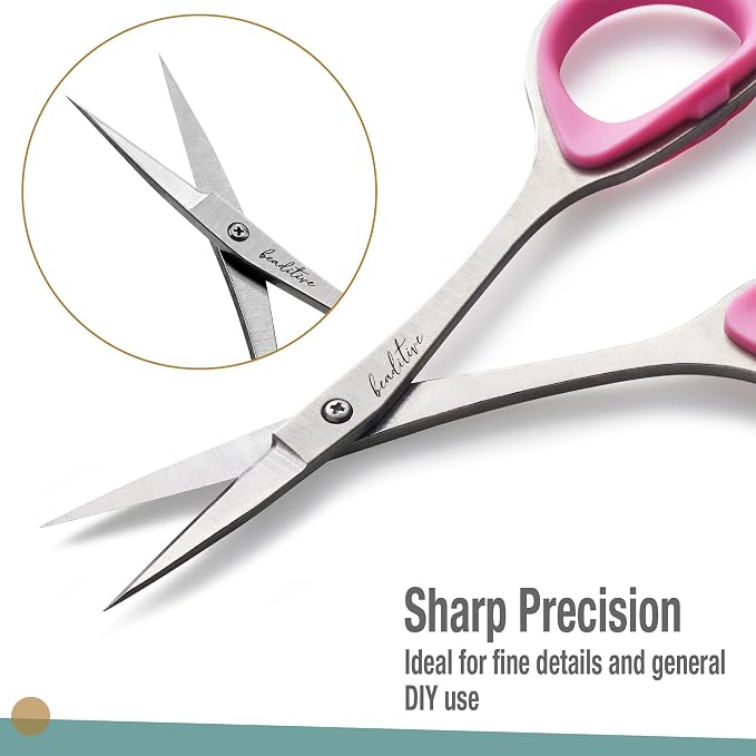 Beaditive Sewing and Embroidery Scissors Set Curved and Straight, - Image 2