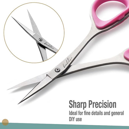 Beaditive Sewing and Embroidery Scissors Set Curved and Straight, - Image 2
