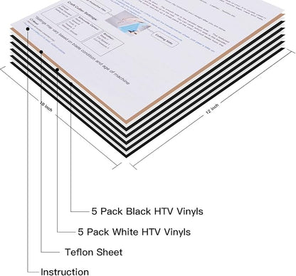 JANDJPACKAGING Heat Transfer Vinyl HTV Bundle - Image 2