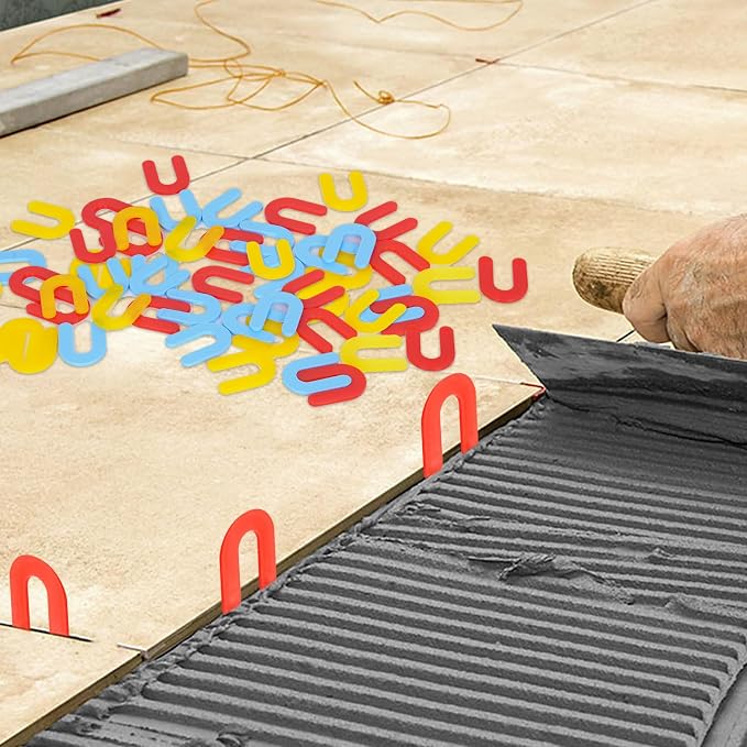 Horseshoe Shim Tile Spacers 1/8 Inch Tile Spacers U Shape Plastic Shims - Image 6