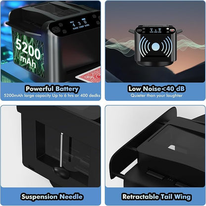 Automatic Card Shuffler and Dealer Machine 360° Rotation, Supports 12 Players - Image 6
