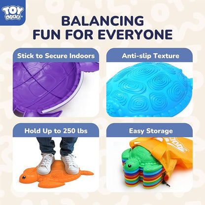 TOY Life 10 Pcs Turtle Balance Stepping Stone - Image 2