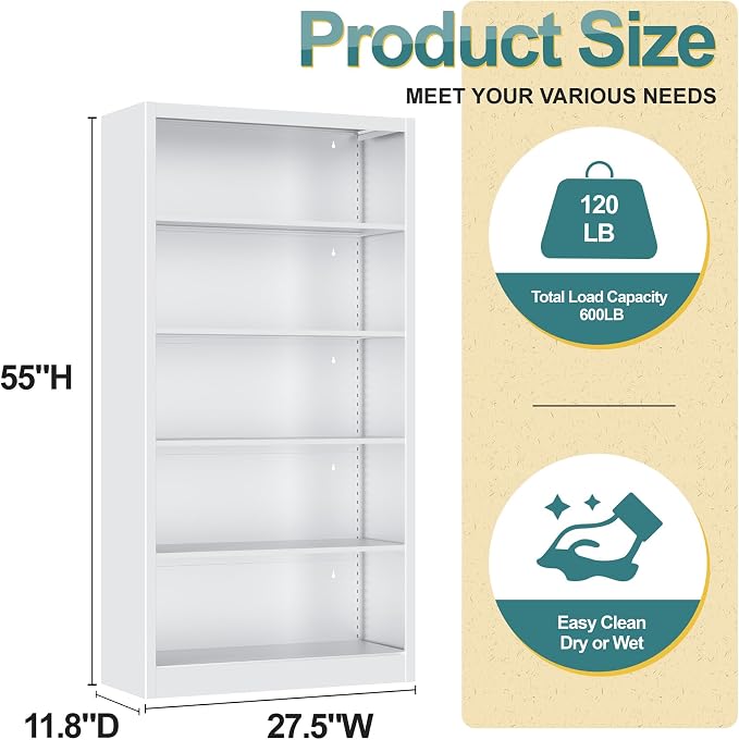 Heavy-Duty Steel Open Storage Cabinet - Image 2