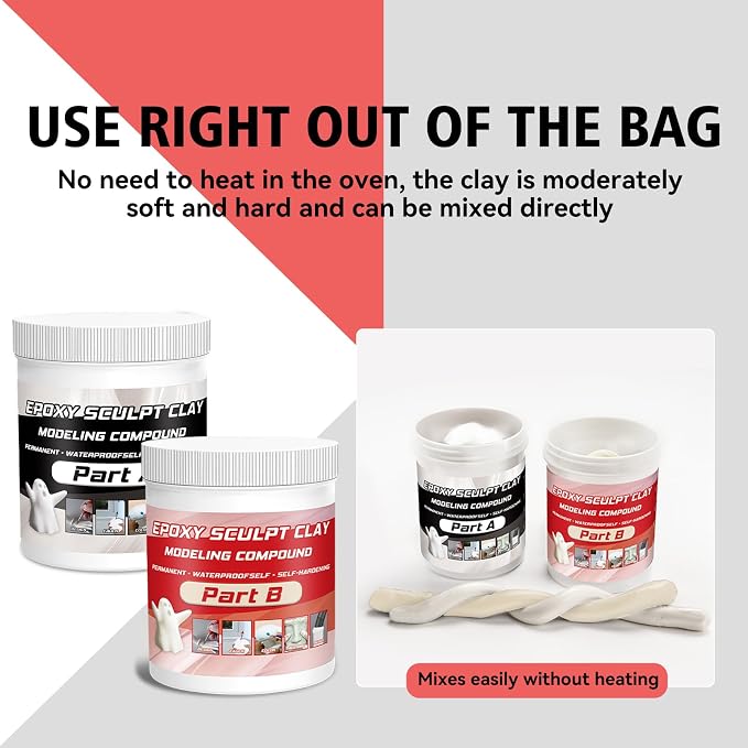 Epoxy Sculpt Clay, Self-Hardening Model Magic Sculpt Epoxy Clay, A&B 2 Part - Image 5