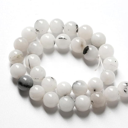 90pcs 4mm Natural Black Rutilated Quartz Crystal Jade Stone Beads - Image 5