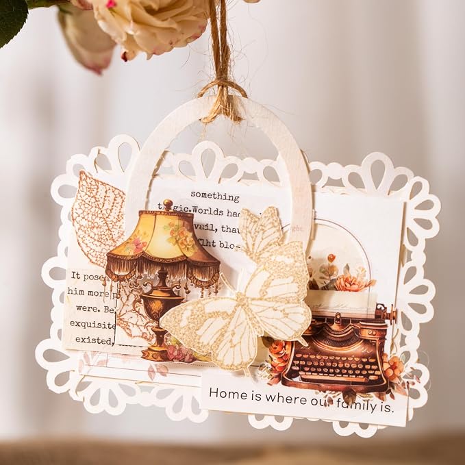 240Pcs PET Scrapbook Stickers Vintage Floral Designs - Image 6