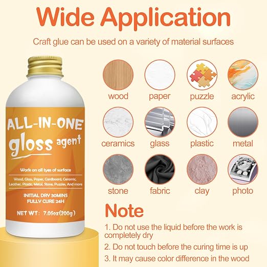 Crafts Sealer Gloss Finish, 200ml All Purpose Craft Glue, and Finish, All in - Image 7