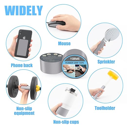 Rubber Grip Tape, Ultra-Thin Strong Adhesive Anti-Slip Waterproof Heat - Image 6