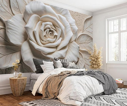 AFZEVEB-3D Rose Flower Wallpaper Large Floral Wall murals by all