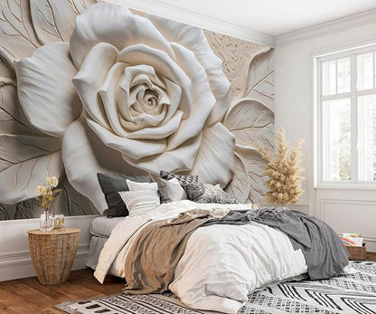 AFZEVEB-3D Rose Flower Wallpaper Large Floral Wall murals by all