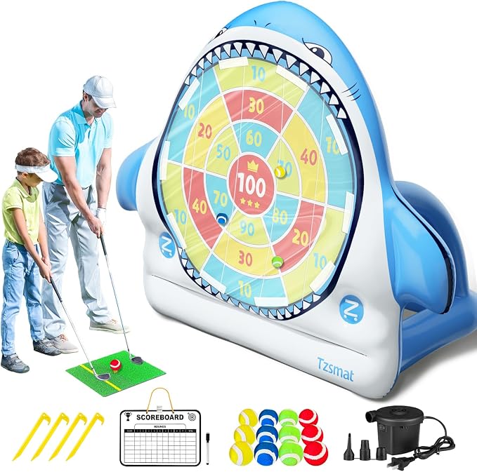 Inflatable Golf Game Set, Outdoor & Beach Golf, Party Darts and Indoor Darts by Tzsmat