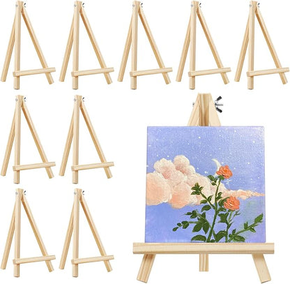 TKOnline 10PCS 9 Inch Wood Easels, Easel Stand by TKOnline