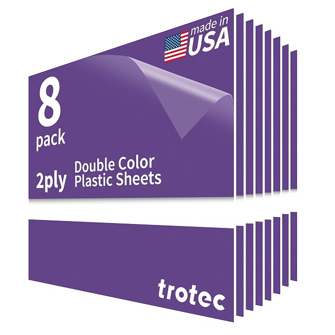 Trotec TroLase | 12"x12"x1/16", Guillotine | Made in USA by TrotecEngravingSupplies