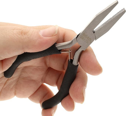 The Beadsmith Color-ID Flat Nose Plier – 5 inches – Red Comfort Grip Handle – - Image 5