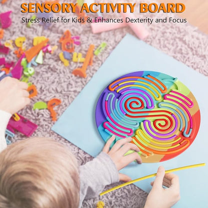 Sensory Activity Board for Kids Toddler Boys, Sensory Fidget Toys for Stress - Image 2