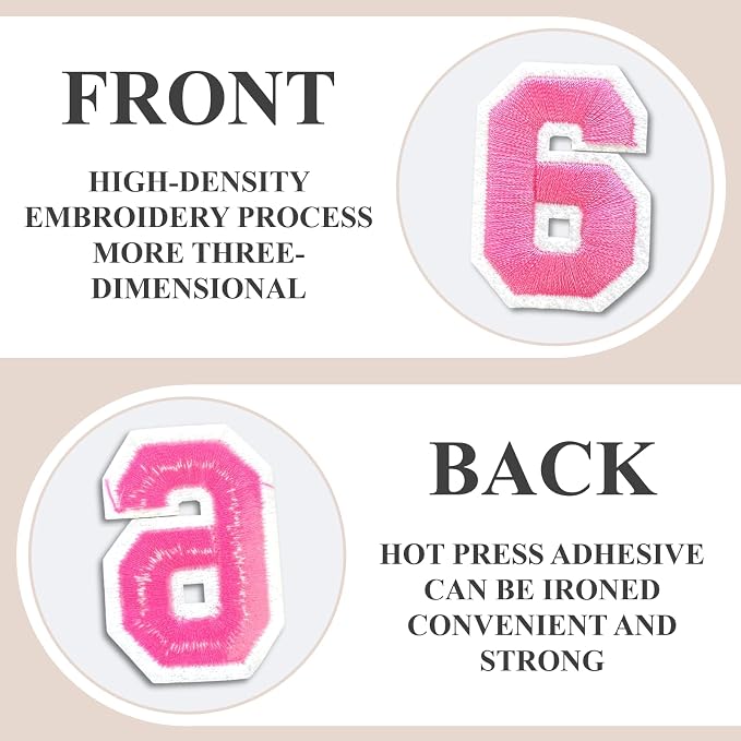 Number Iron On Patches, Numbers 0-9 Embroidery Applique Patch, DIY Decorative - Image 3